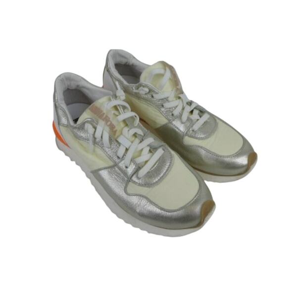 Andia Fora women's silk vela sneaker in orange multi -39/9 - Picture 5 of 9